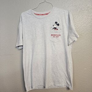 Disney Mickey & Friends Graphic T-Shirt XL Gray Mickey Mouse Goofy Pluto CC396